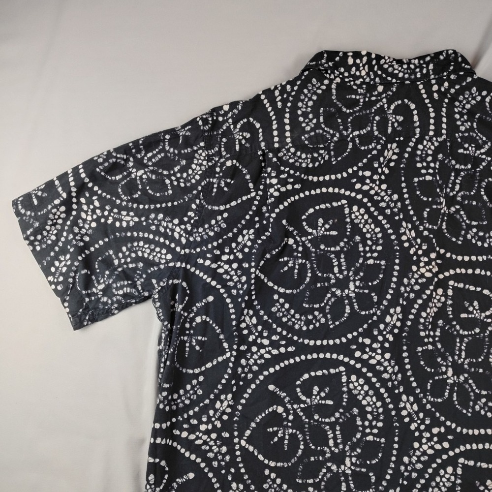 Cremieux Classics Mens Large Black Short Sleeve Button Down Shirt Beach Casual - Picture 14 of 16